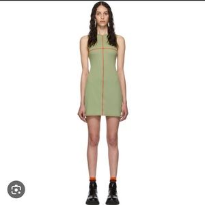 Eckhaus Latta Green Sport Dress Contrast Seam Small